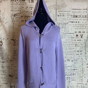 Chicos oversized hooded sweater cardigan Sz 1 M 8